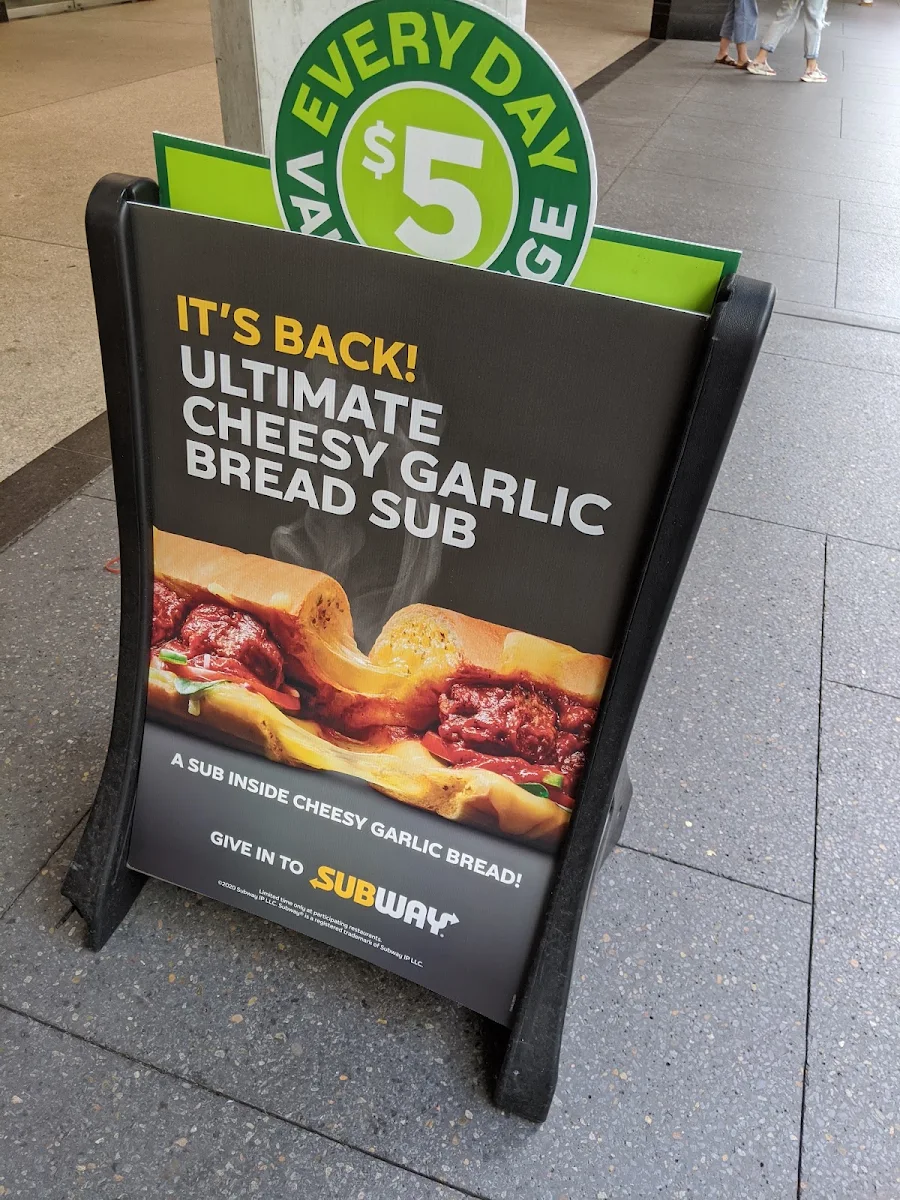 Menu, Subway