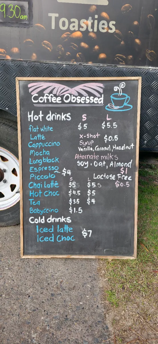Menu, Coffee Obsessed