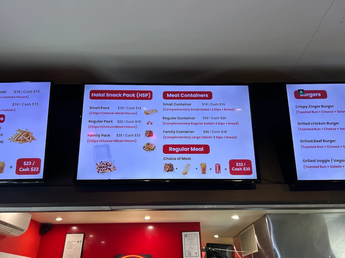 Menu, Balwyn Kebabs