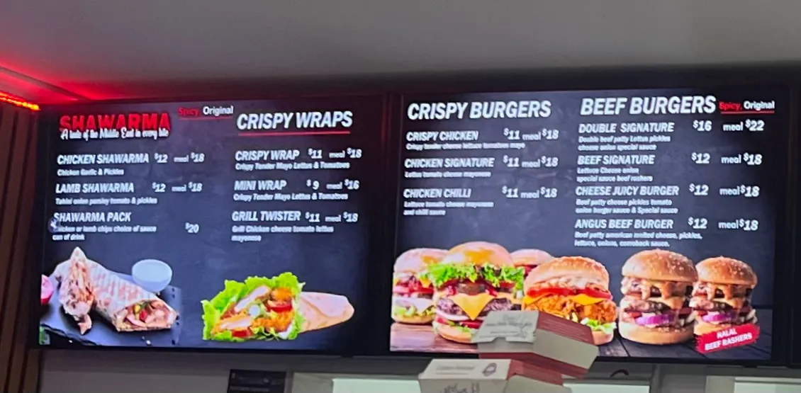 Menu, Broaster Chicken Kogarah (American Style Fried Chicken)