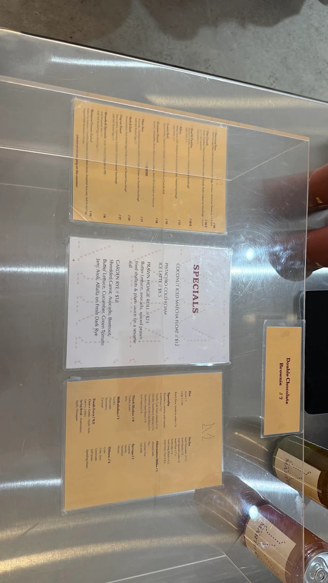 Menu, Martha’s