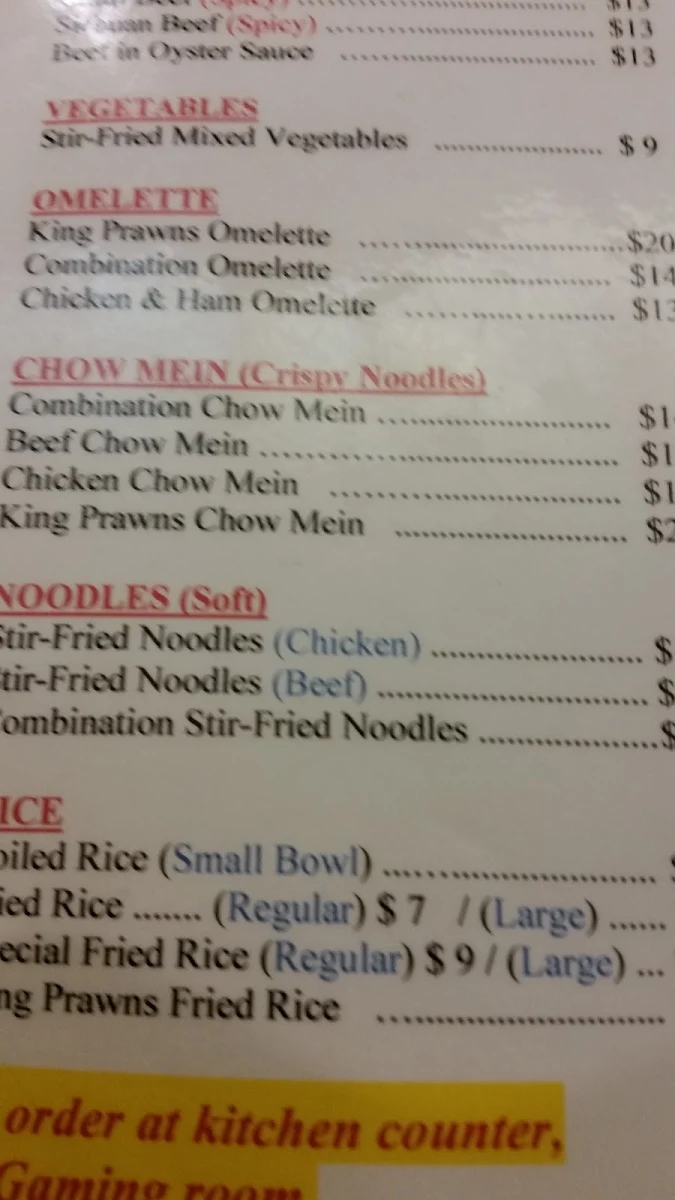 Menu, The Campbell