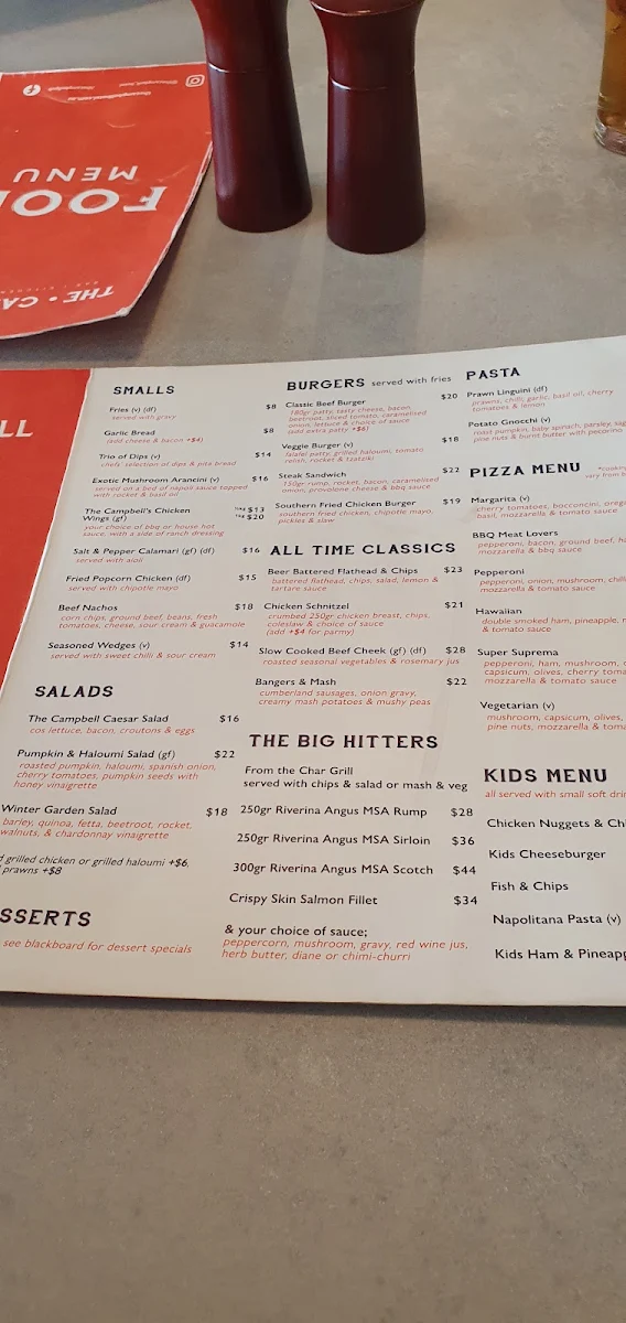 Menu, The Campbell