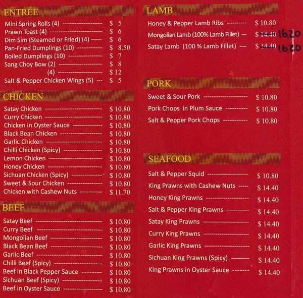 Menu, The Campbell