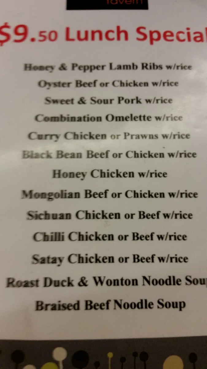 Menu, The Campbell
