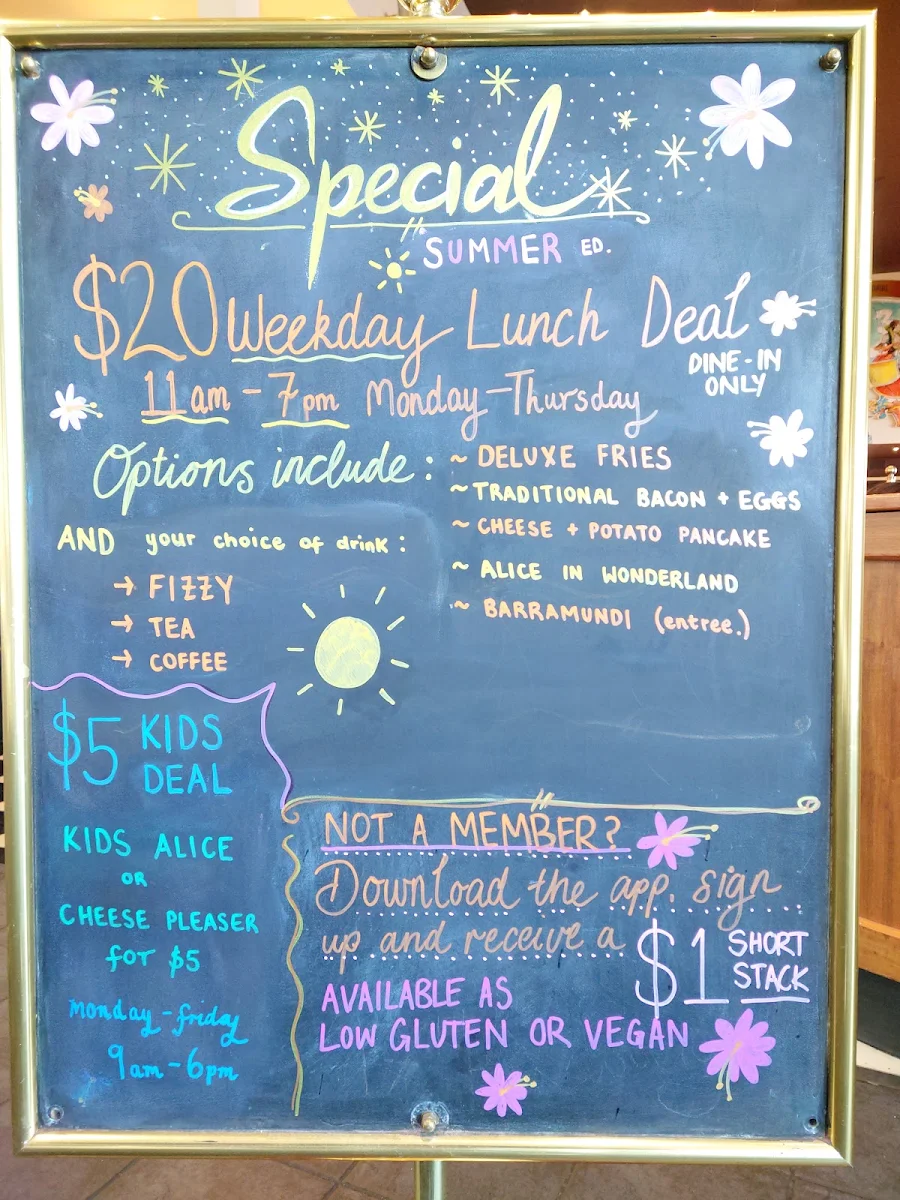 Menu, The Pancake Parlour Northland
