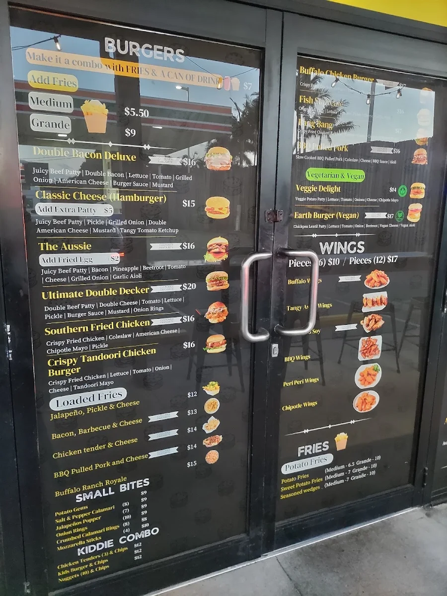 Menu, Burgerista