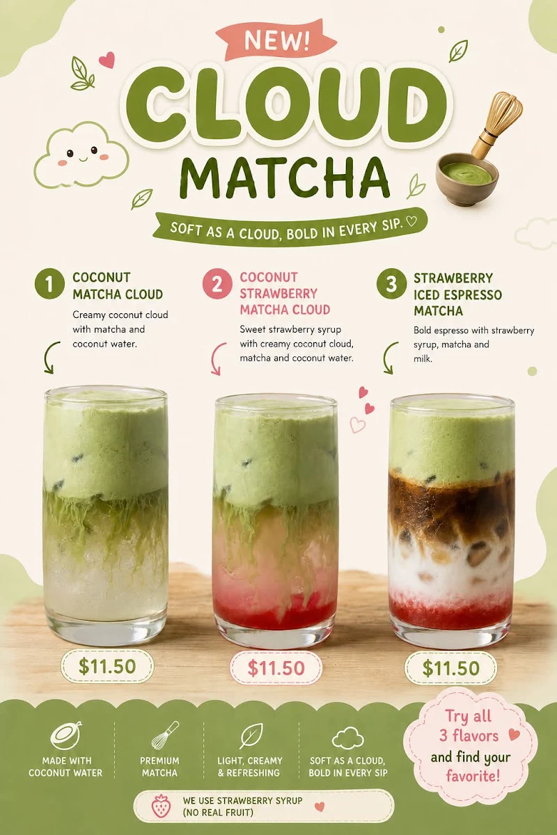 Menu, YILUFA COFFEE CO