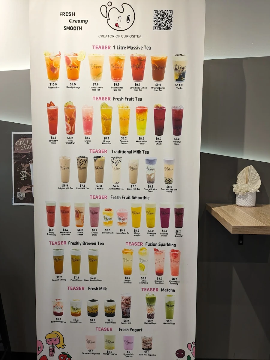 Menu, Teaser Springvale