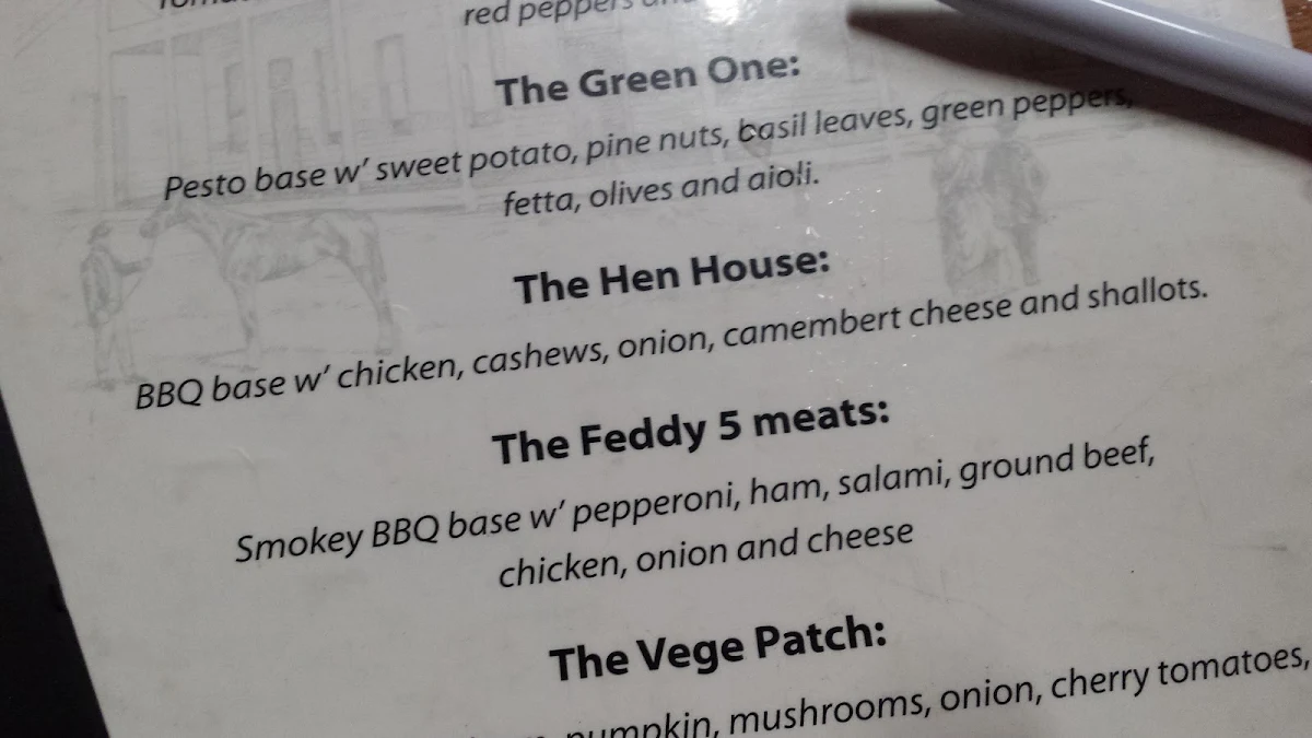Menu, Federal Hotel