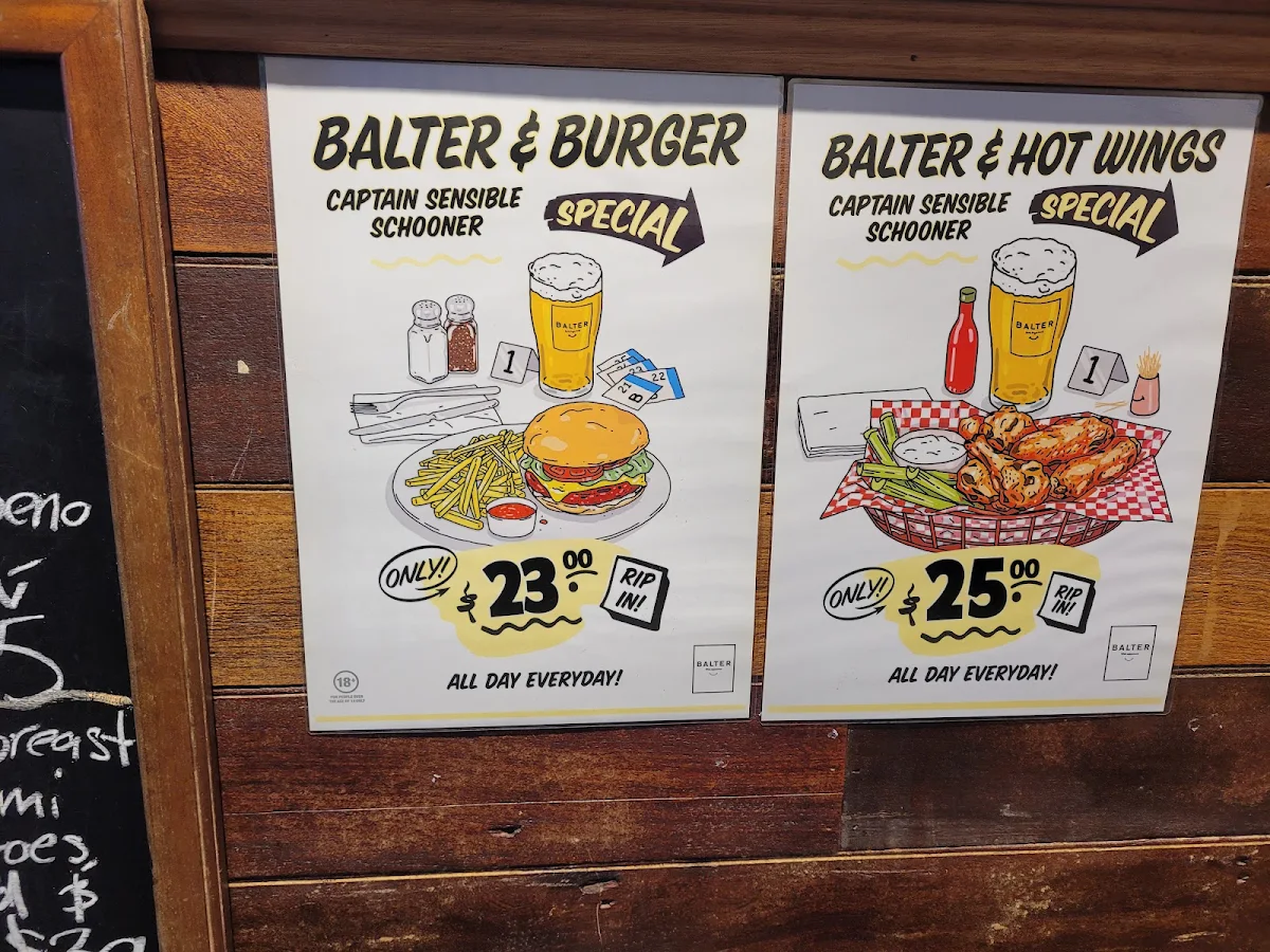 Menu, Federal Hotel