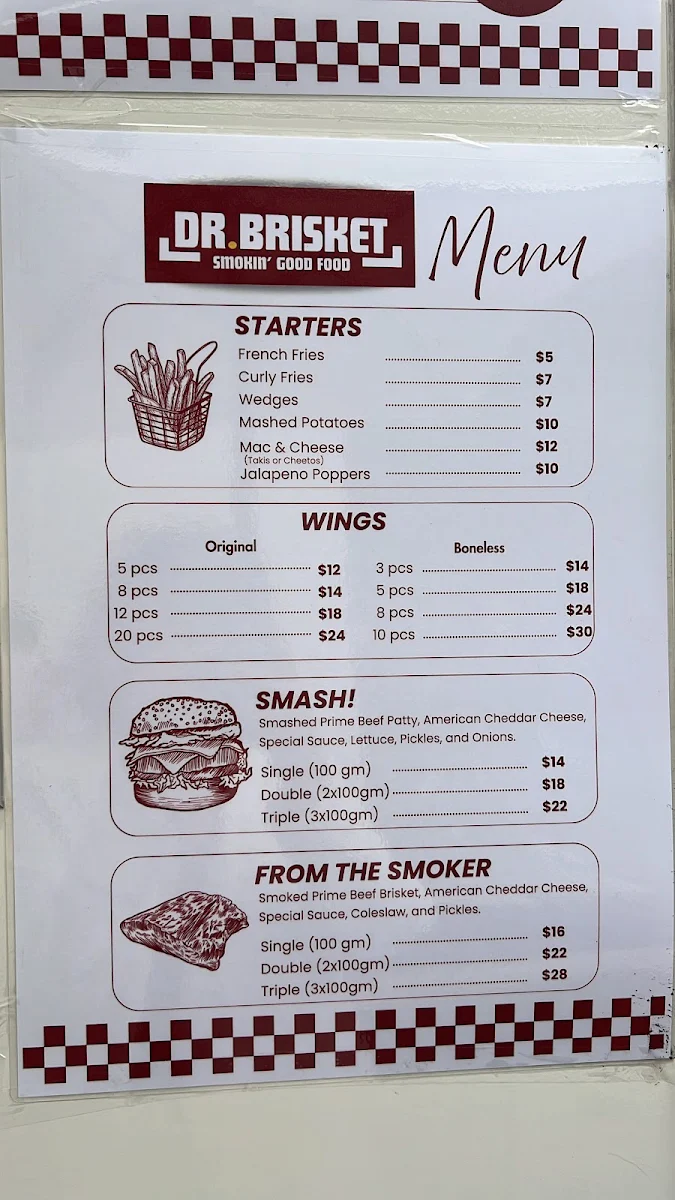 Menu, Dr.Brisket