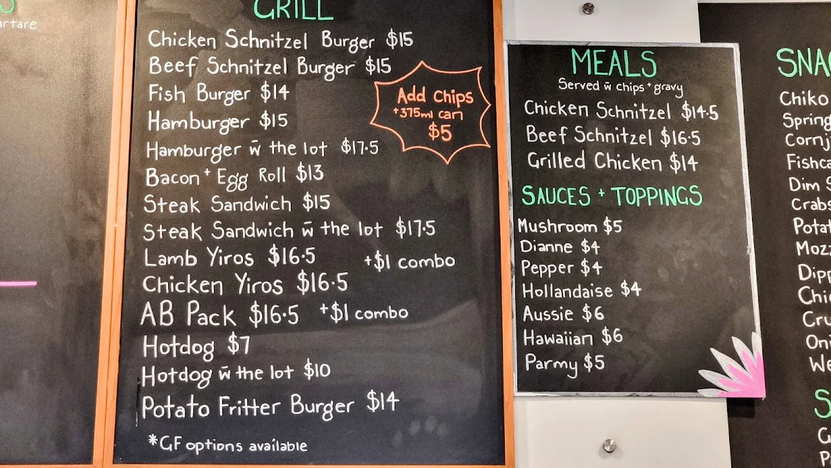 Menu, Rumbelows Restaurant