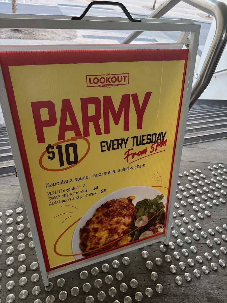Menu, The Lookout Bar Bowling Bites