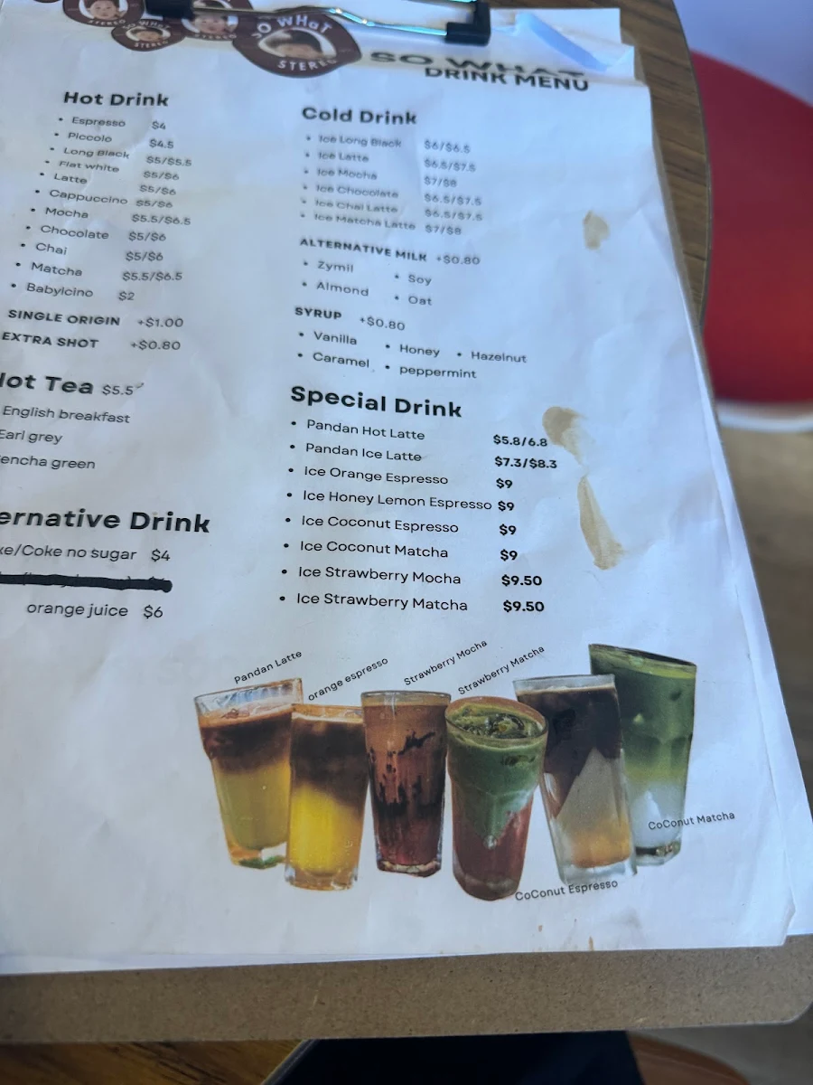 Menu, So What Stereo