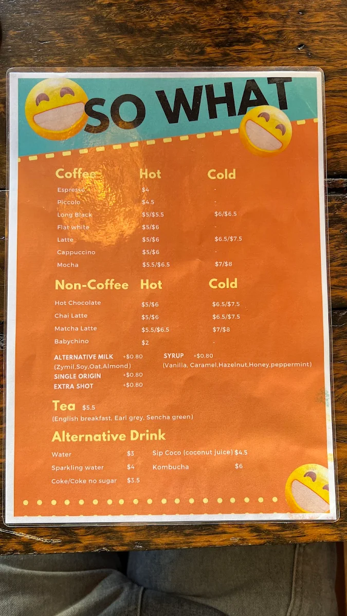 Menu, So What Stereo