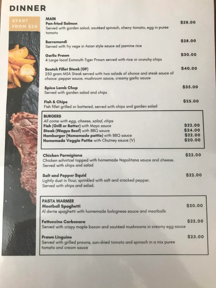 Menu, Rockin Beach Kitchen