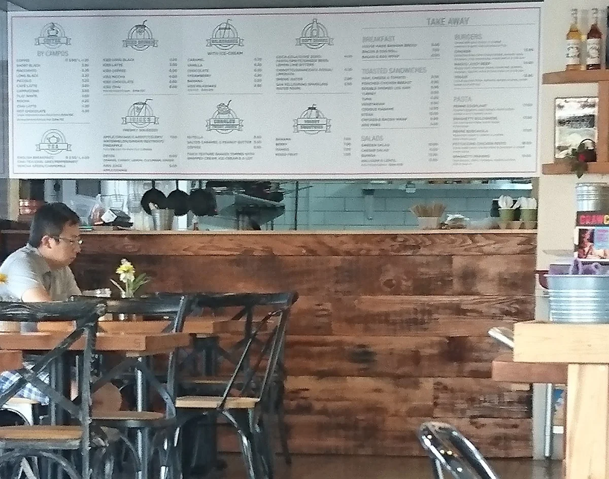 Menu, The Charles Corner cafe