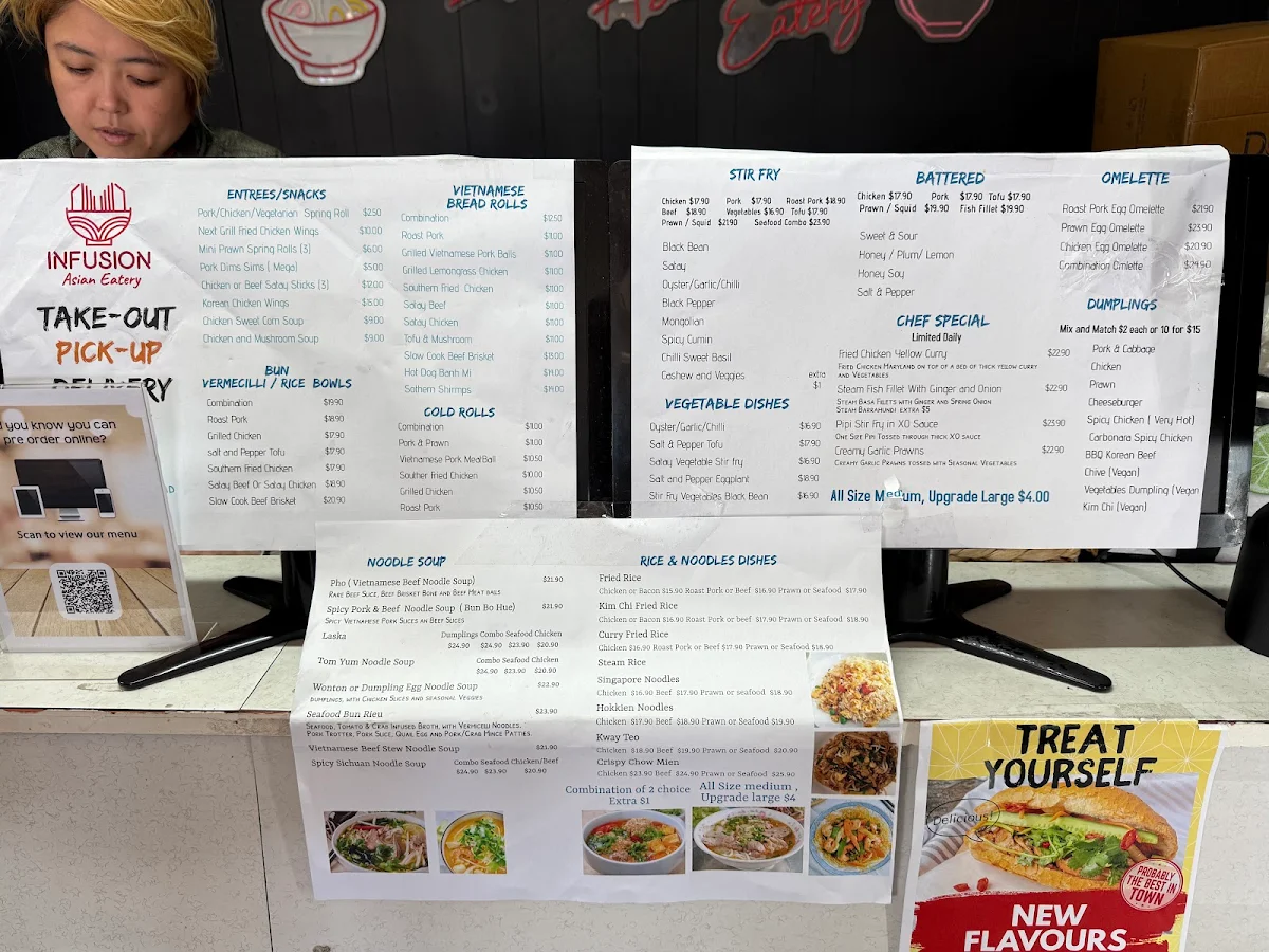 Menu, Infusion Asian Eatery