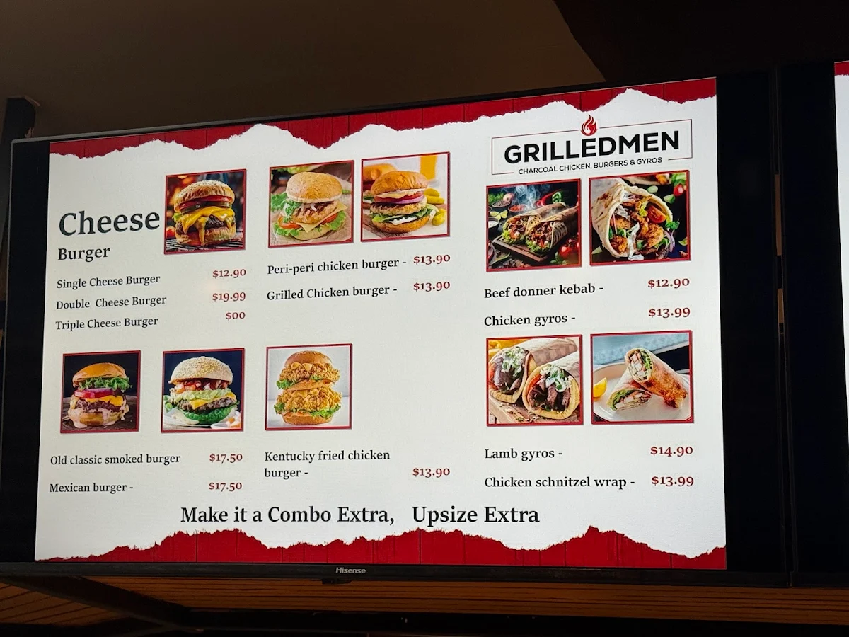 Menu, Grilledmen