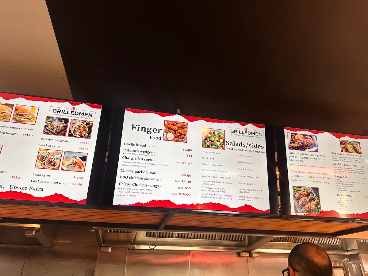 Menu, Grilledmen