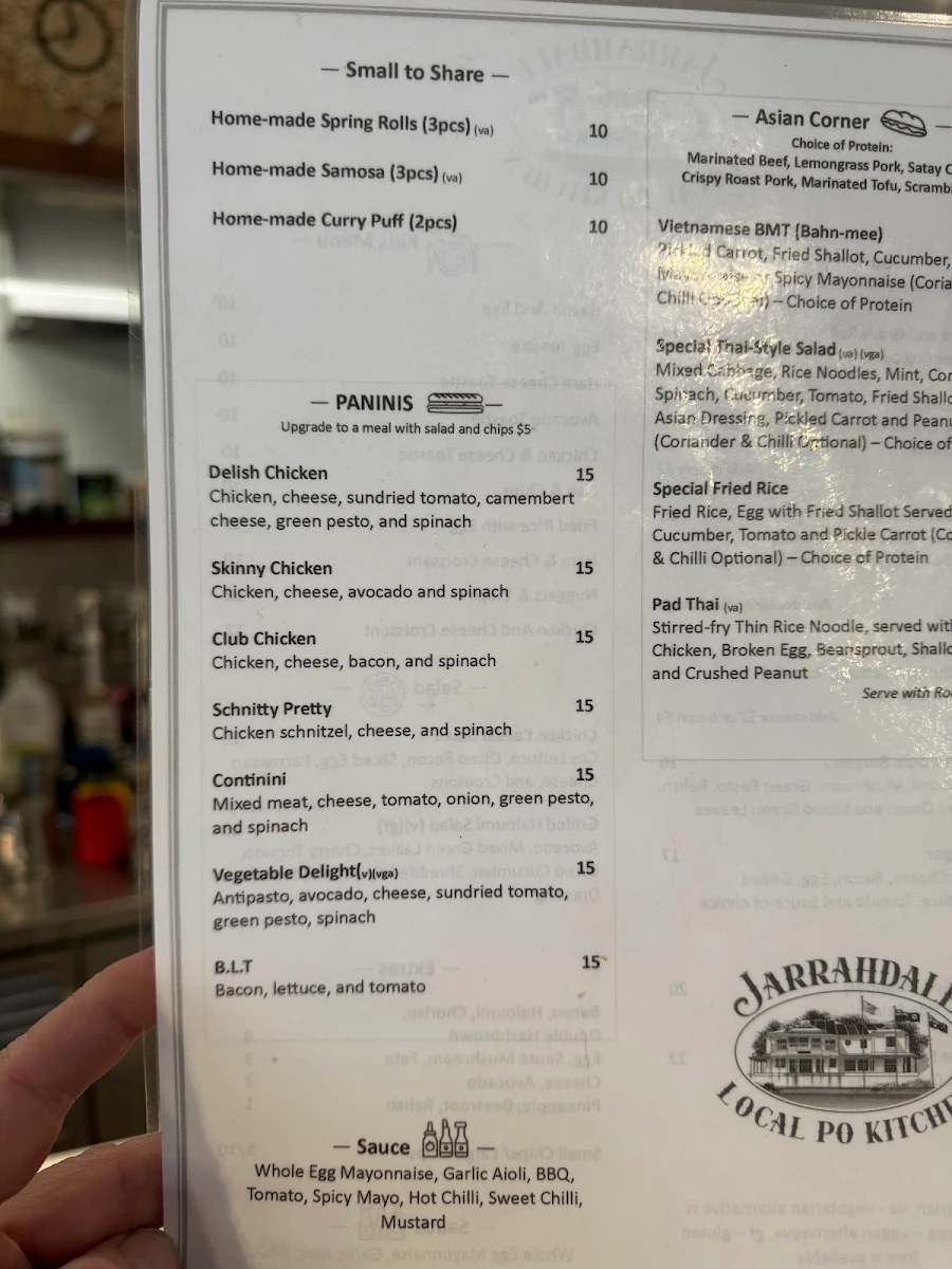 Menu, Jarrahdale Local Po Kitchen