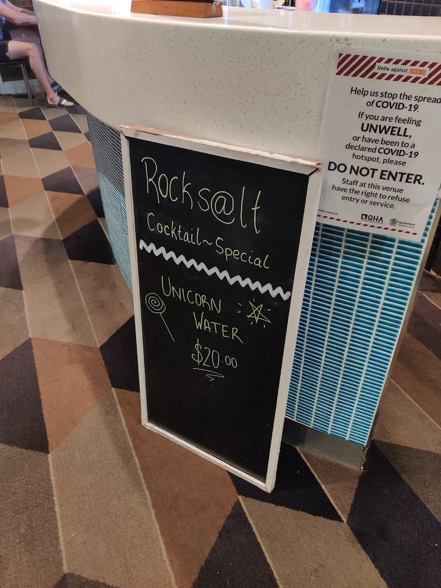 Menu, Rocksalt Bar & Restaurant