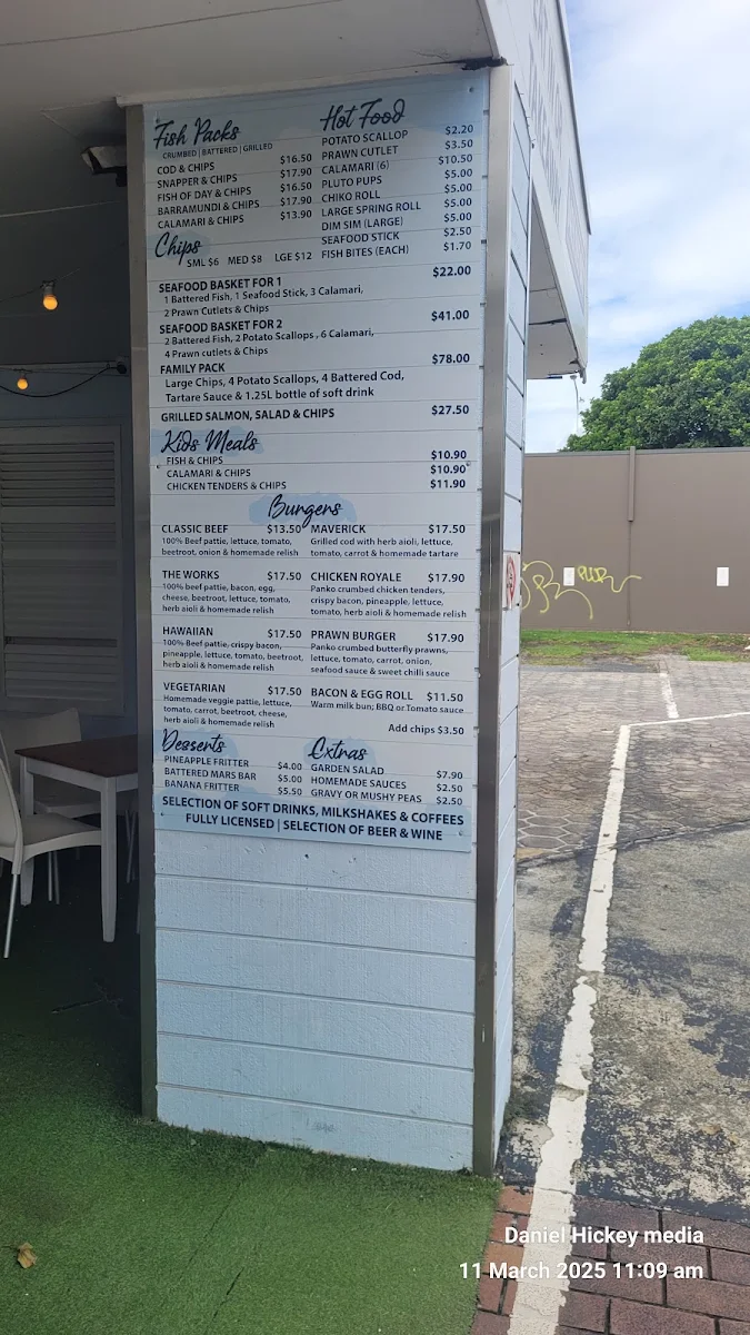 Menu, Selfish Fish N Chips