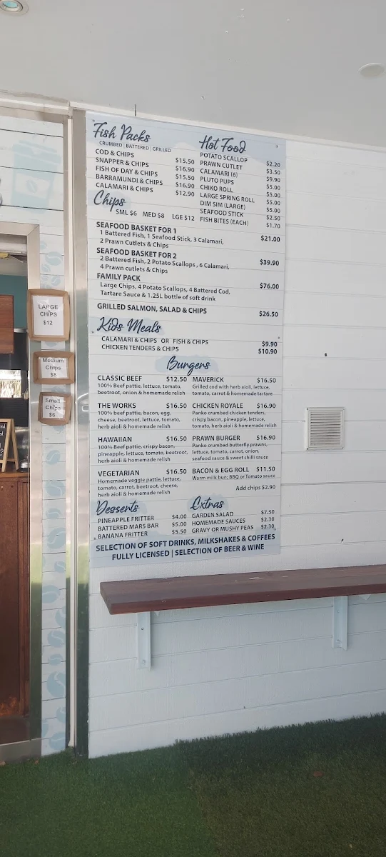 Menu, Selfish Fish N Chips