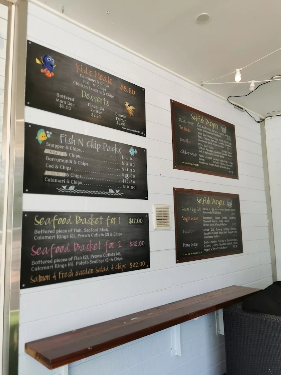 Menu, Selfish Fish N Chips