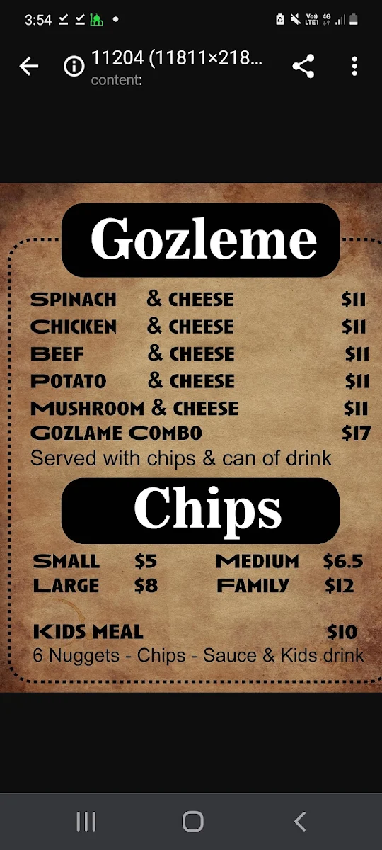 Menu, Tombik Kebab
