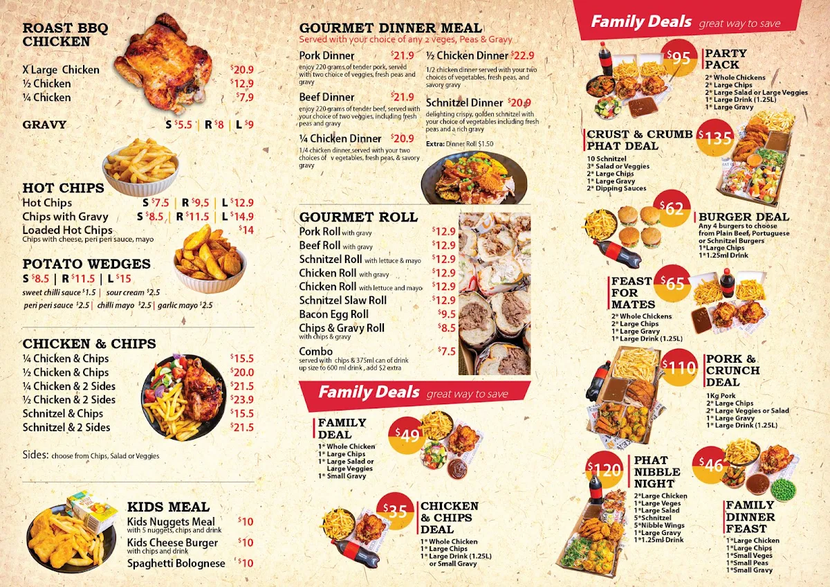 Menu, Phat Chicken Nerang