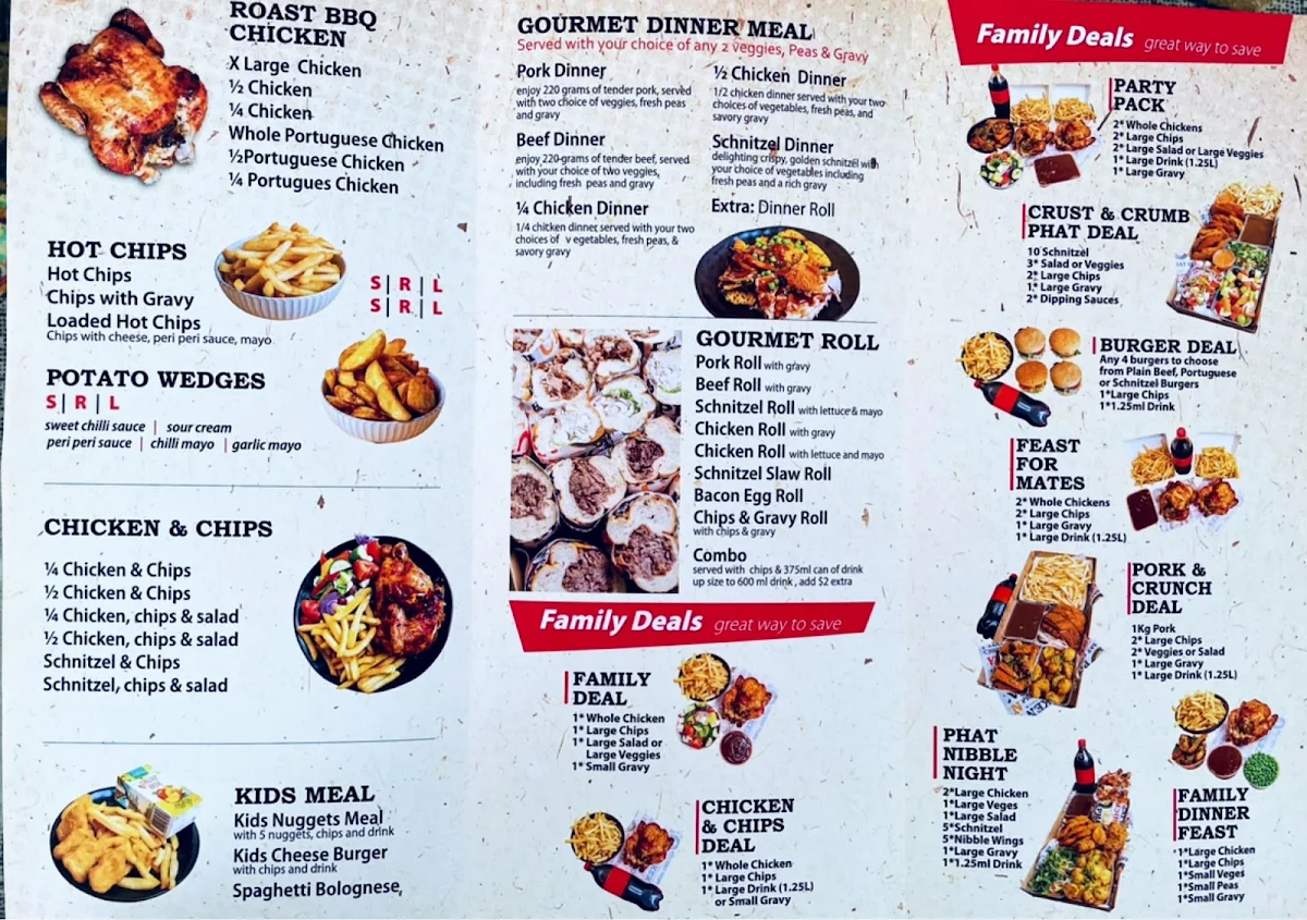 Menu, Phat Chicken Nerang