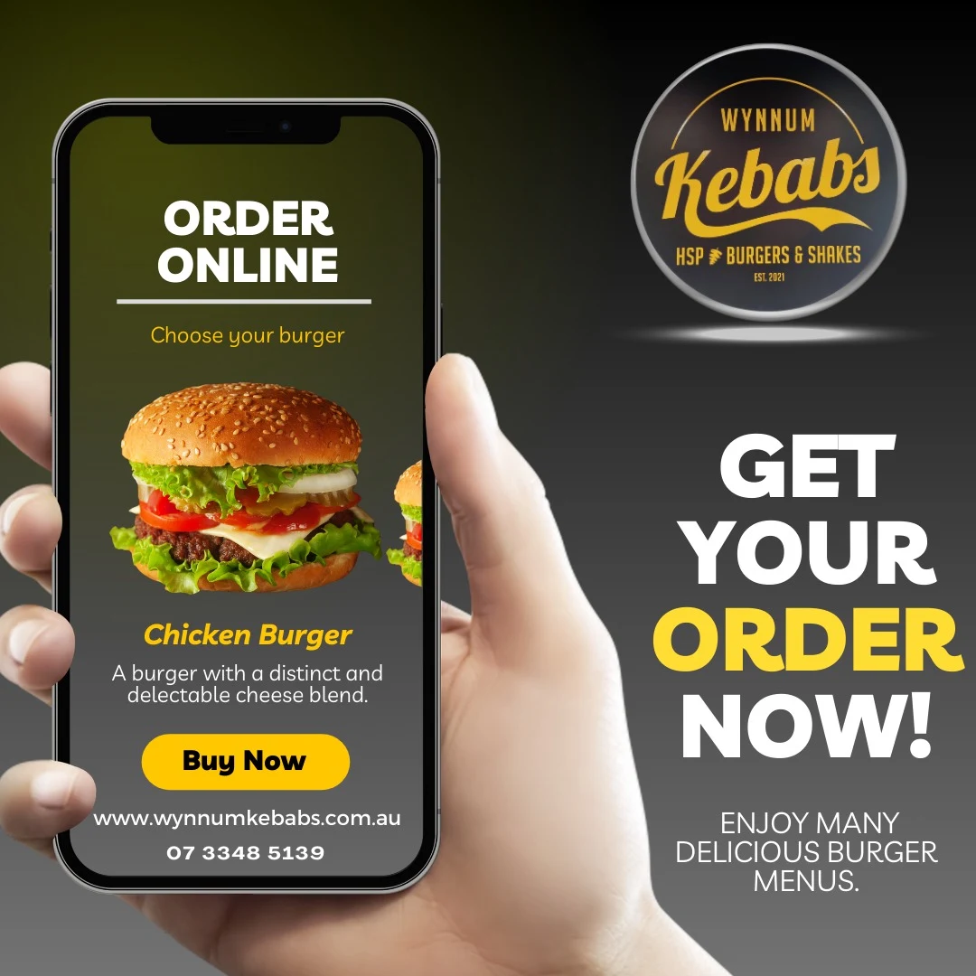 Menu, Wynnum Kebabs Burgers & Shakes
