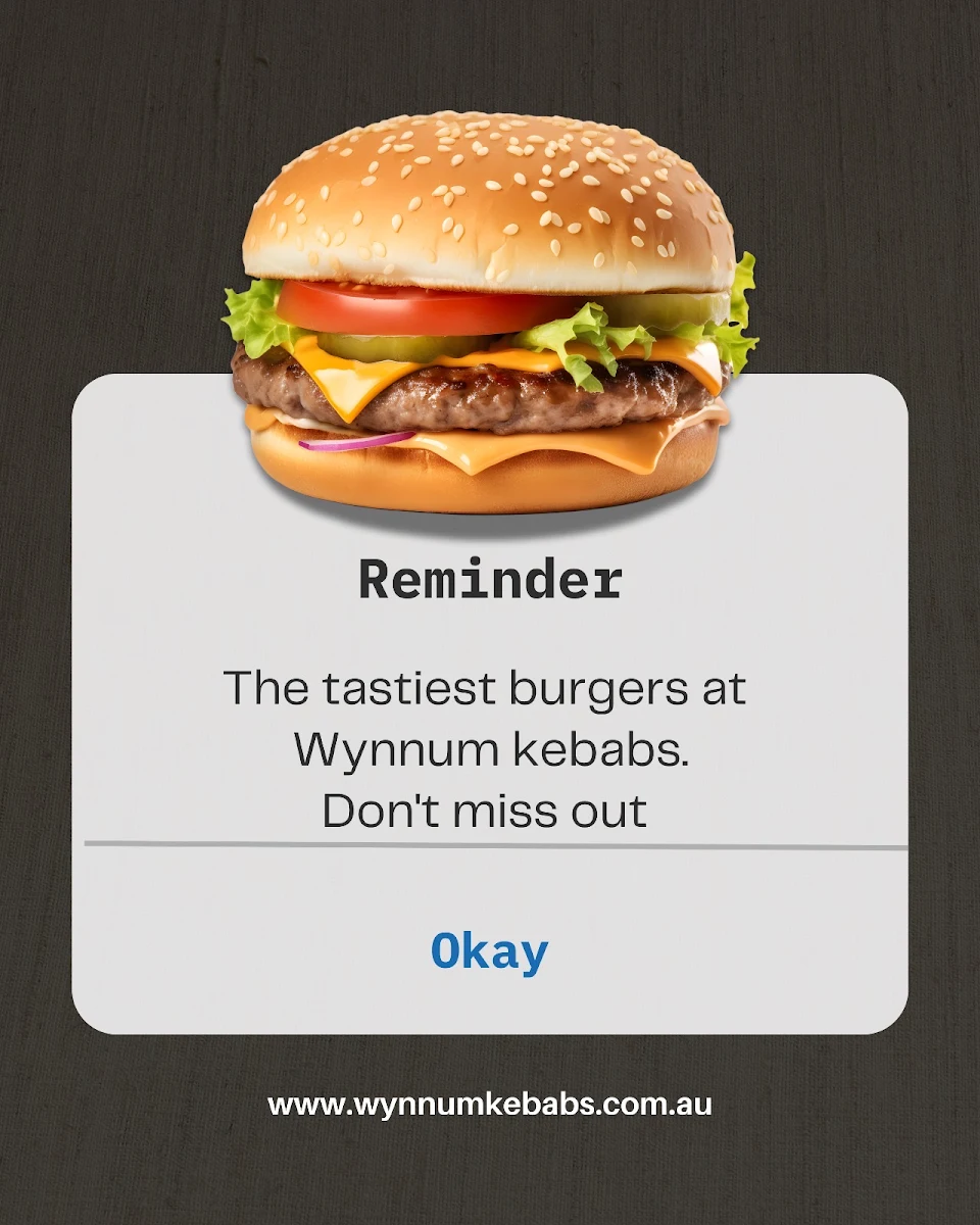 Menu, Wynnum Kebabs Burgers & Shakes