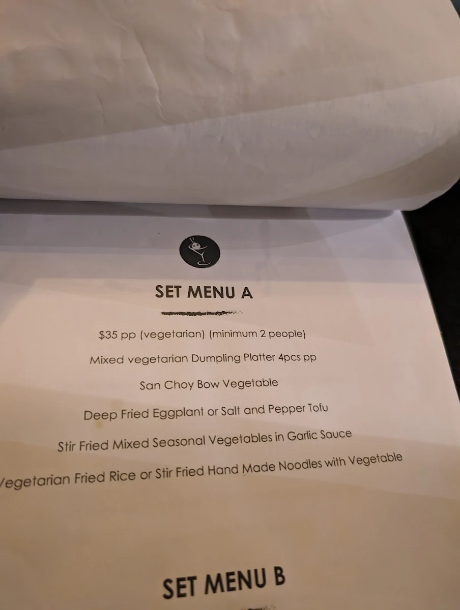Menu, The Drunk Dumpling