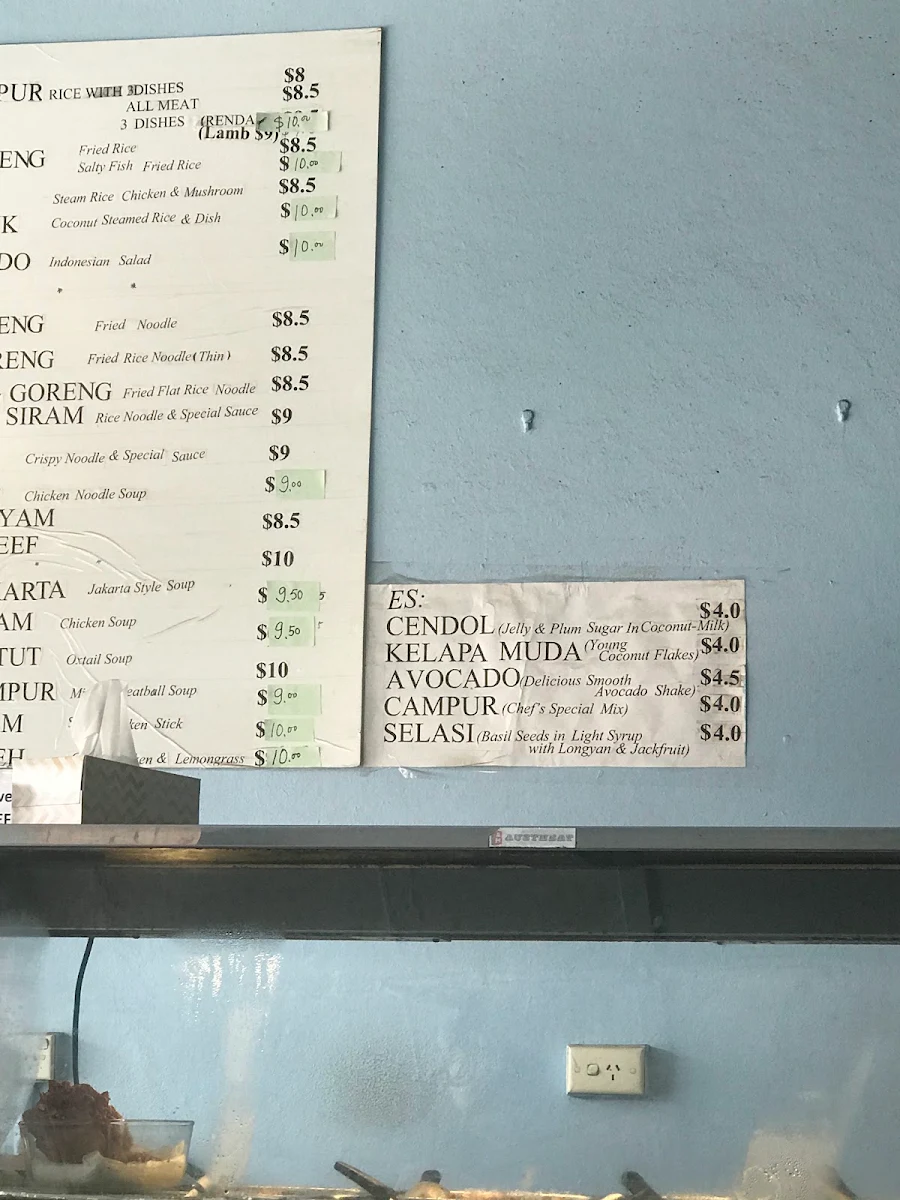 Menu, RIA SARI Indonesian Padang Take Away and Eat in Food