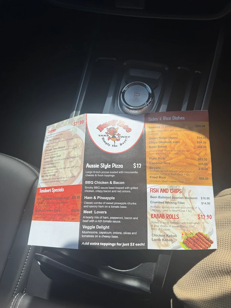 Menu, Busy Bee