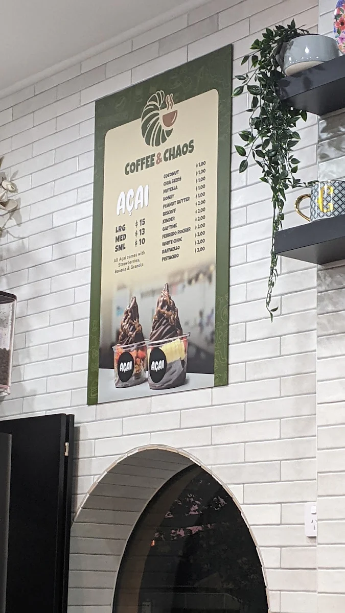 Menu, Coffee & chaos