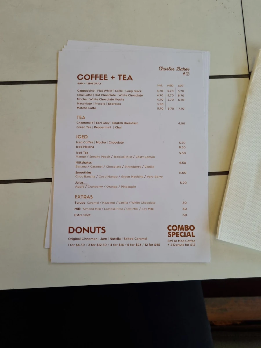Menu, The Glen Hotel