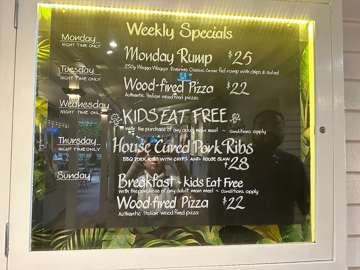 Menu, The Glen Hotel
