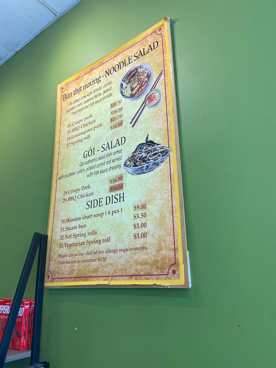 Menu, Roll Viet Café