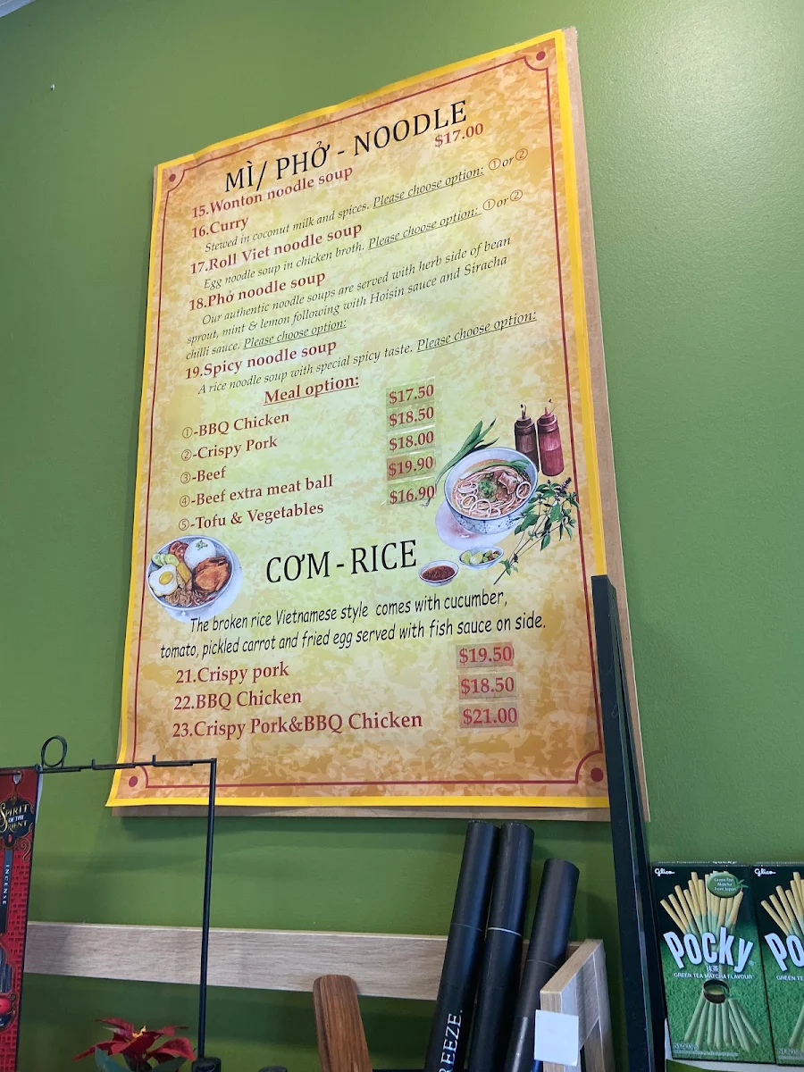 Menu, Roll Viet Café