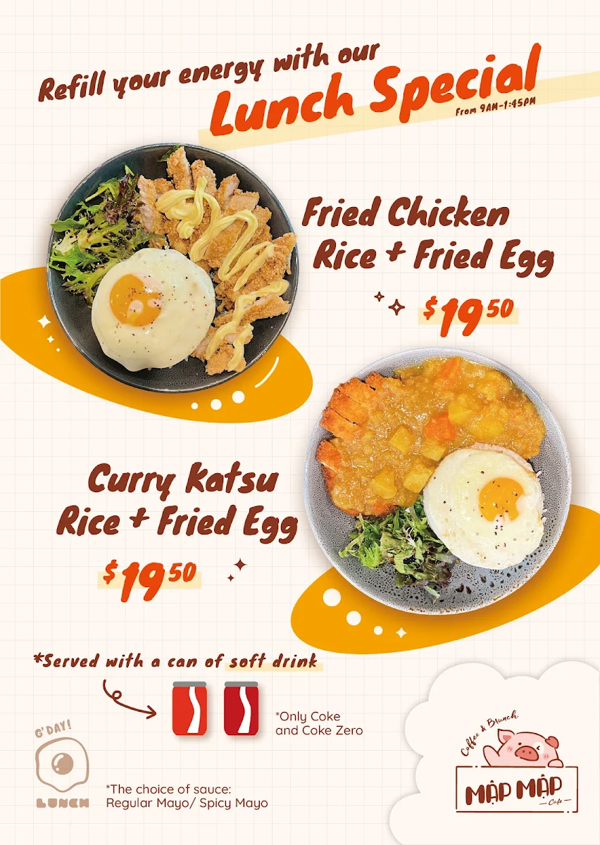 Menu, Mập Mập Cafe - The Piggy Coffee | Coffee, Brunch, Bánh mì, Phở