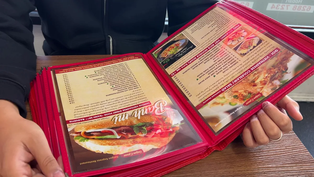 Menu, Saigon Express CBD Restaurant