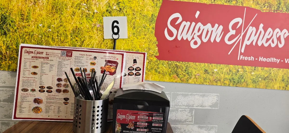 Menu, Saigon Express CBD Restaurant