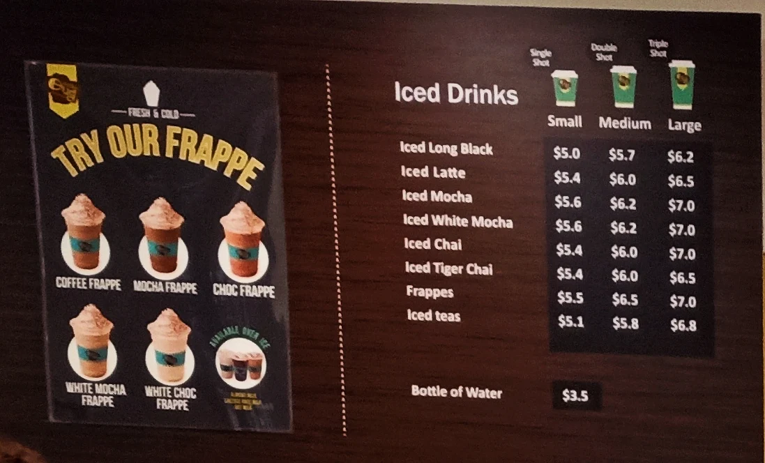 Menu, Coffee Bug Express