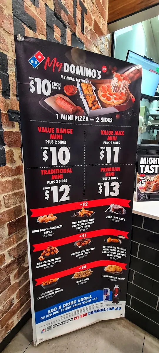 Menu, Domino's Pizza Caringbah