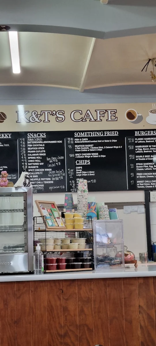 Menu, K&T's Cafe