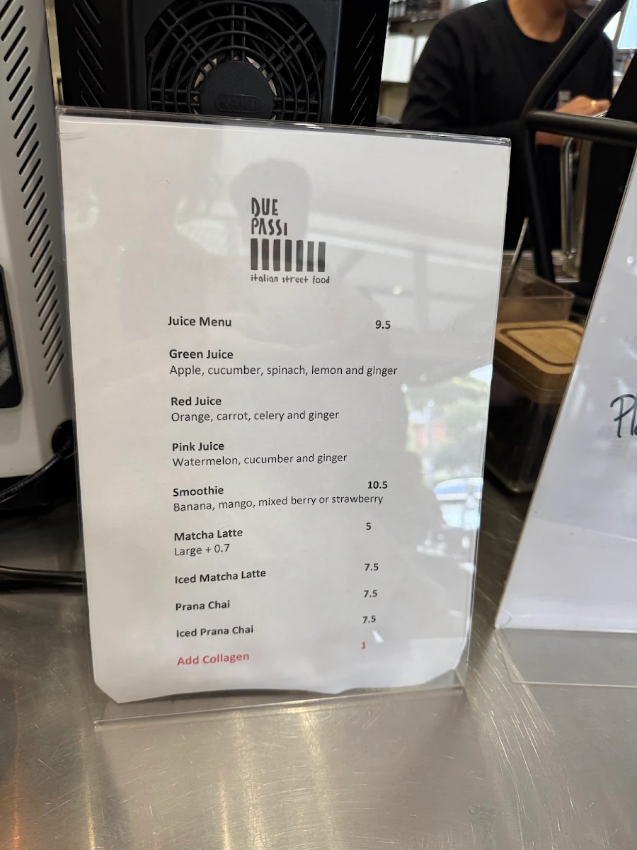 Menu, Due Passi